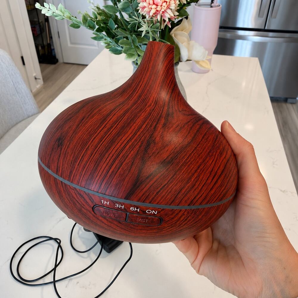 VicTsing 300ml Essential Oil Diffuser Ultrasonic Cool Mist Humidifier Cherrywood